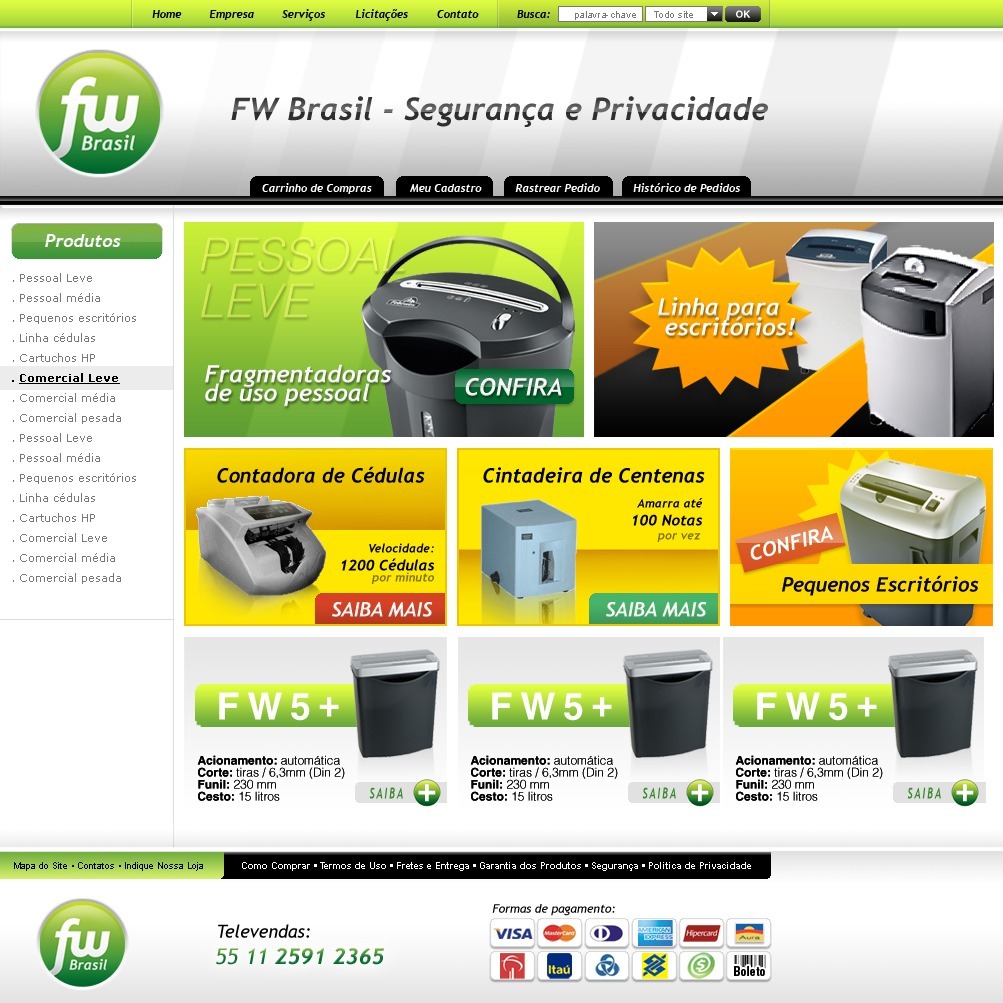 FW Brasil | Criação de Loja Virtual de Eletrônicos da Frys Eletronics